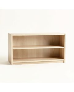 Flint Bluff Low Bookcase - Beige (synthetic illustration; no displayed measurements)