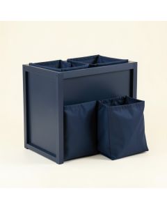 Bay Edge Laundry Sorting Station With Plain Removable Bags - Navy (synthetic illustration; no displayed measurements)