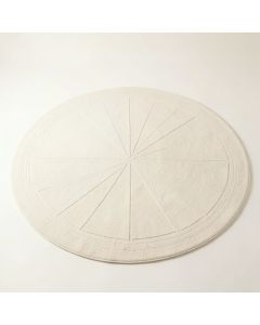 Slate Arc Round Area Rug - Cream (synthetic illustration; no displayed measurements)