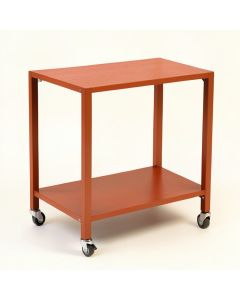 Oak Crossing Empty Rolling Workshop Cart - Terracotta (synthetic illustration; no displayed measurements)
