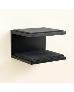 Laurel Crest Wall-Mounted Cat Perch - Black (synthetic illustration; no displayed measurements)