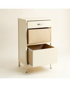 Ridge Crest Freestanding Pull-Out Hamper Cabinet - Ivory (synthetic illustration; no displayed measurements)