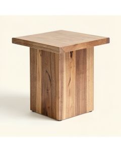 Teres Solid Wood Block End Table (synthetic illustration; no displayed measurements)