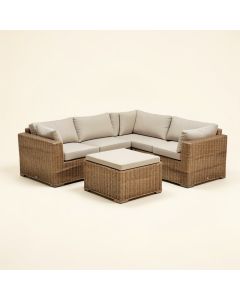 Moshannon 7 Piece Rattan Sectional Seating Group With Cushions (synthetic illustration; no displayed measurements)