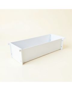 Shore Bend Empty Railing Planter With Integral Brackets - White (synthetic illustration; no displayed measurements)