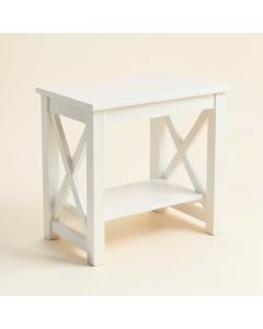 Linden Bridge Side Table - White (synthetic illustration; no displayed measurements)