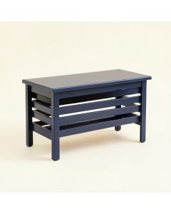 Hill Bridge Narrow Outdoor Storage Bench - Navy (synthetic illustration; no displayed measurements)