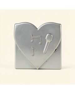 Large Heart , Musical Notes , Microphone , Sing From The Heart Text 1-Gang Duplex Outlet Wall Plate (synthetic illustration; no displayed measurements)
