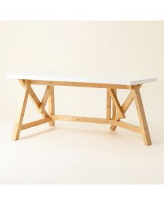 Linden Dale Empty Workshop Workbench - White (synthetic illustration; no displayed measurements)