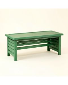 Oak Bluff Narrow Outdoor Storage Bench - Green (synthetic illustration; no displayed measurements)