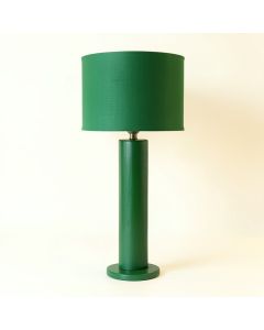 Dune Crest Floor Lamp With A Plain Fabric Shade - Green (synthetic illustration; no displayed measurements)