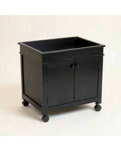Clay Edge Empty Rolling Workshop Cart - Black (synthetic illustration; no displayed measurements)