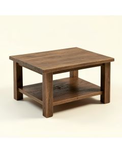 Industrial Coffee Table With Storage Shelf , Rustic Brown (synthetic illustration; no displayed measurements)