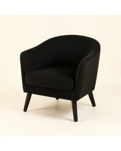 Birch Bend Upholstered Armchair - Black (synthetic illustration; no displayed measurements)