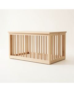 Aspen Bend Empty Furniture-Style Pet Crate - Beige (synthetic illustration; no displayed measurements)