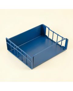 Oak Edge Empty Under-Desk Cable Tray - Blue (synthetic illustration; no displayed measurements)