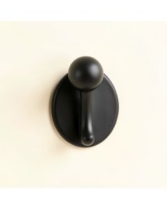 Summit Brook Wall-Mounted Robe Hook - Black (synthetic illustration; no displayed measurements)
