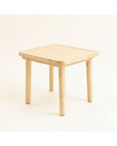 Hazel Bend Compact Balcony Table - Ivory (synthetic illustration; no displayed measurements)