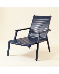 Rowan Arc Outdoor Lounge Chair - Navy (synthetic illustration; no displayed measurements)