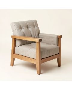 Buckden 26.7 '' Wide Tufted Linen Armchair (synthetic illustration; no displayed measurements)