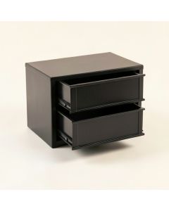 Pine Crest Small-Parts Storage Drawer Cabinet - Black (synthetic illustration; no displayed measurements)