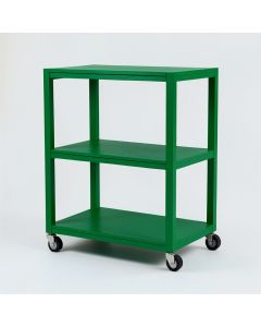 Clay Crossing Empty Rolling Workshop Cart - Green (synthetic illustration; no displayed measurements)
