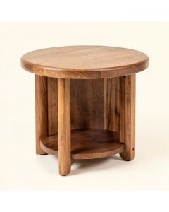 Celaya Solid Wood Drum End Table (synthetic illustration; no displayed measurements)