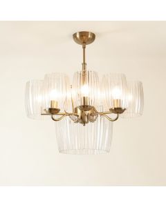 Bristol 9 - Light Shaded Tiered Chandelier (synthetic illustration; no displayed measurements)