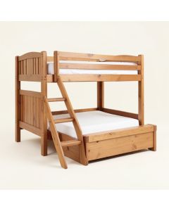 Abel Staircase Twin Over Full Bunk Bed With Trundle (synthetic illustration; no displayed measurements)