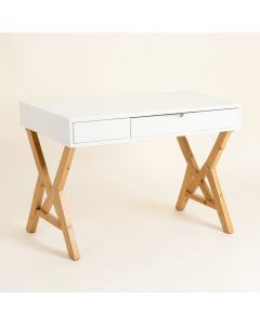 Dawn Arc Writing Desk (synthetic illustration; no displayed measurements)