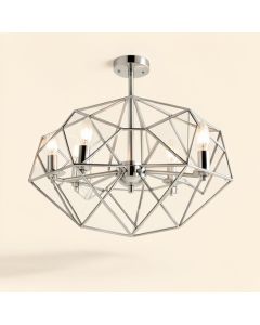 Downes 8 - Light Unique / Statement Geometric Chandelier (synthetic illustration; no displayed measurements)
