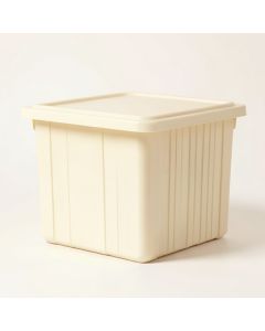 Dawn Crest Closed Outdoor Storage Box - Ivory (synthetic illustration; no displayed measurements)