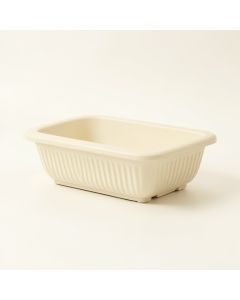 Spruce Bridge Empty Railing Planter With Integral Brackets - Ivory (synthetic illustration; no displayed measurements)