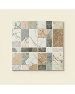 Retro Lantern 3 '' X 3 '' Porcelain Grid Mosaic Wall & Floor Tile (synthetic illustration; no displayed measurements)