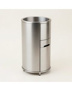 Easystore Butler Stainless Steel Freestanding Toilet Paper Holder With Shelf And Drawer (synthetic illustration; no displayed measurements)