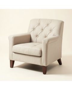 Howington 39 '' Wide Tufted Linen Armchair (synthetic illustration; no displayed measurements)