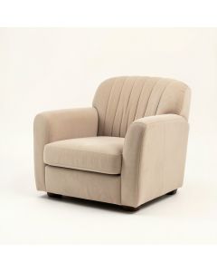 Linden Branch Upholstered Armchair - Beige (synthetic illustration; no displayed measurements)