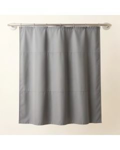 Flint Branch Shower Curtain Hanging Flat From A Plain Rod - Gray (synthetic illustration; no displayed measurements)
