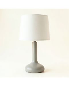 Elm Bluff Table Lamp With A Plain Fabric Shade - Gray (synthetic illustration; no displayed measurements)