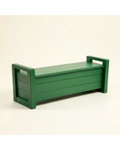 Stone Bend Narrow Outdoor Storage Bench - Green (synthetic illustration; no displayed measurements)