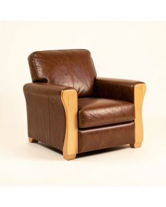 Adda 35.5 '' Wide Full Grain Leather Armchair (synthetic illustration; no displayed measurements)