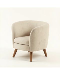 Pine Bridge Upholstered Armchair - Beige (synthetic illustration; no displayed measurements)