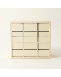 Birch Bend Small-Parts Storage Drawer Cabinet - Cream (synthetic illustration; no displayed measurements)