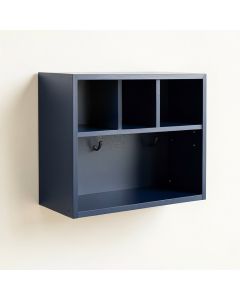 Moss Crest Wall-Mounted Entryway Organizer Shelf - Navy (synthetic illustration; no displayed measurements)