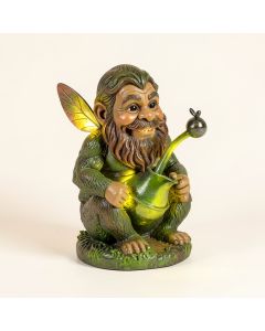 Gnome With Led Firefly Watering Garden Statue (synthetic illustration; no displayed measurements)
