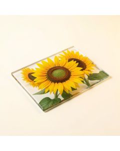 Counterart Glass Sunflower Fields Cutting Board (synthetic illustration; no displayed measurements)