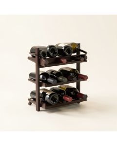 Newhall 24 Bottle Floor Wine Bottle & Glass Rack In Dark Espresso (synthetic illustration; no displayed measurements)
