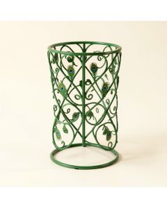 Madore Folding Heart And Peacock Tail Motif Plant Stand (synthetic illustration; no displayed measurements)