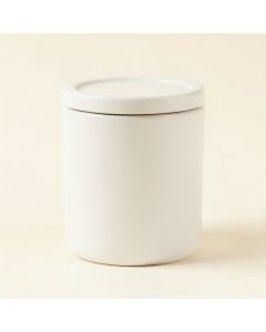 Pine Crest Storage Canister With Lid - White (synthetic illustration; no displayed measurements)