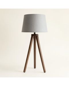 Alder Bridge Floor Lamp With A Plain Fabric Shade - Gray (synthetic illustration; no displayed measurements)